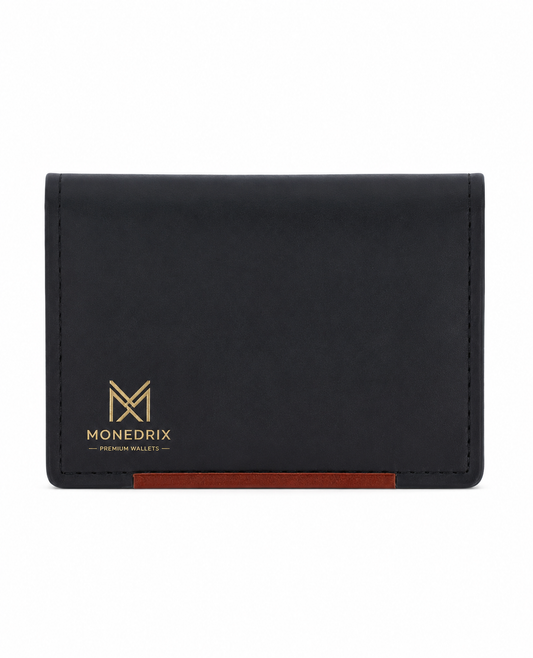 Classic Black Card Holder | MONEDRIX Travel Wallet