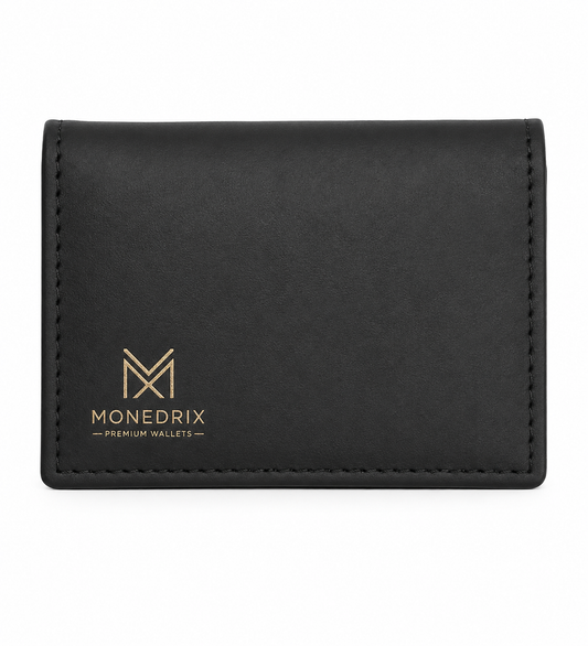 Essential Black Passport Holder | MONEDRIX Travel Accessories