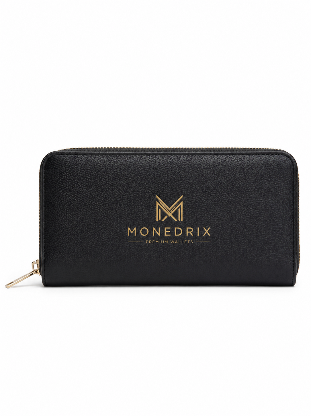 Elegant Black Zip Around Wallet for Women | MONEDRIX